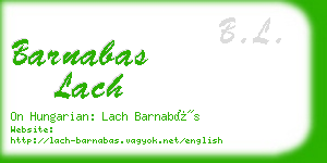 barnabas lach business card